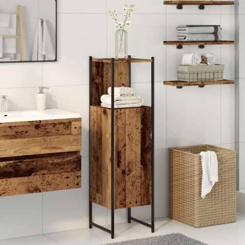 Kupaonski ormarić staro drvo 33x33x120,5 cm konstruirano drvo - Staro drvo 1 Cijena