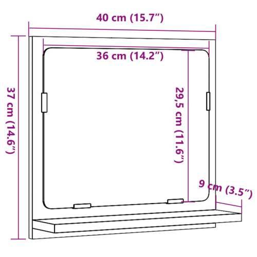 Kupaonski ormarić s ogledalom staro drvo 40x11x37 cm - Staro drvo 40 x 11 x 37 cm 1 Cijena