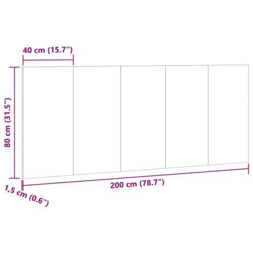 Uzglavlje kreveta staro drvo 200x1,5x80 cm konstruirano drvo - Staro drvo 1 Cijena