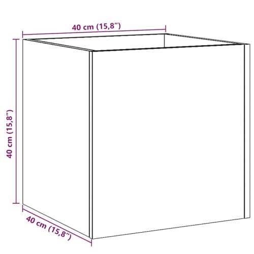 Kutija za sadnju Staro drvo 40x40x40 cm Konstruirano drvo - Staro drvo 1 Cijena