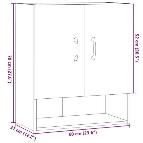 Zidni ormarić staro drvo 60x31x70 cm konstruirano drvo - Staro drvo 1 Cijena