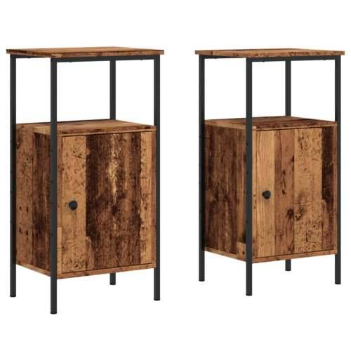 Noćni ormarići 2 kom staro drvo 41x31x80 cm konstruirano drvo - Staro drvo 2 Cijena