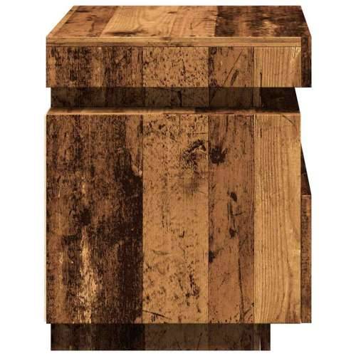 Noćni ormarić s LED svjetlima staro drvo 40x39x48,5 cm - Staro drvo 1 Cijena