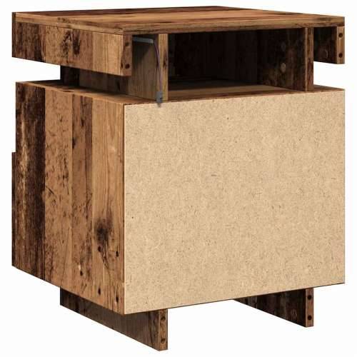 Noćni ormarić s LED svjetlima staro drvo 40x39x48,5 cm - Staro drvo 1 Cijena
