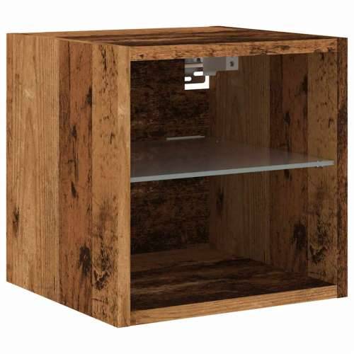 TV zidni ormarić s LED svjetlima staro drvo 30x28,5x30 cm - Staro drvo 1 30 cm Cijena