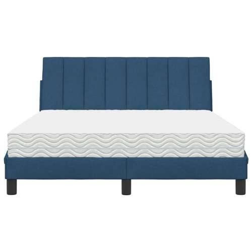 Krevet s madracem plavi 140x200 cm od tkanine - Plava 140 x 200 cm Cijena