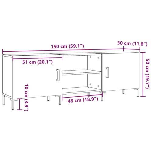TV ormarić Artisan hrast 150x30x50 cm izrađeno drvo - hrast artisan 1 Cijena