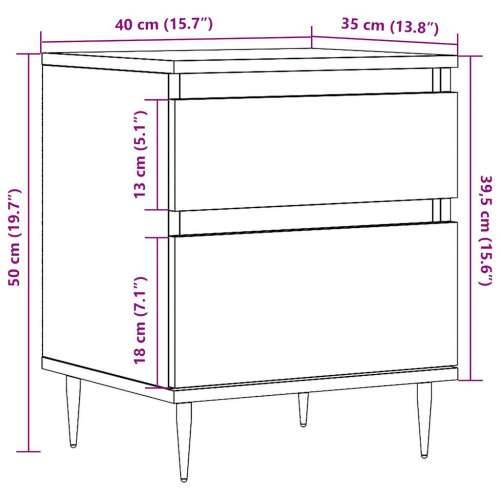 Noćni ormarići 2 kom Staro drvo 40x35x50 cm Konstruirano drvo - Staro drvo 2 Cijena