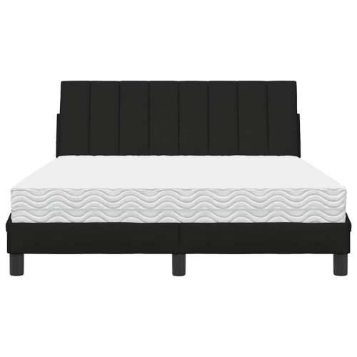 Krevet s madracem crni 120 x 200 cm od tkanine - Crna 120 x 200 cm Cijena