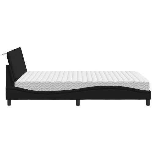 Krevet s madracem crni 120 x 200 cm od tkanine - Crna 120 x 200 cm Cijena