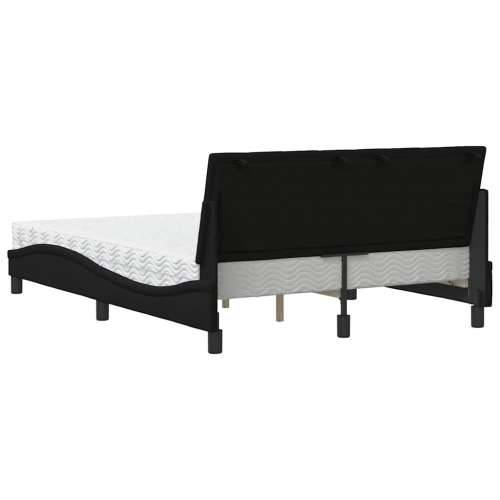 Krevet s madracem crni 120 x 200 cm od tkanine - Crna 120 x 200 cm Cijena