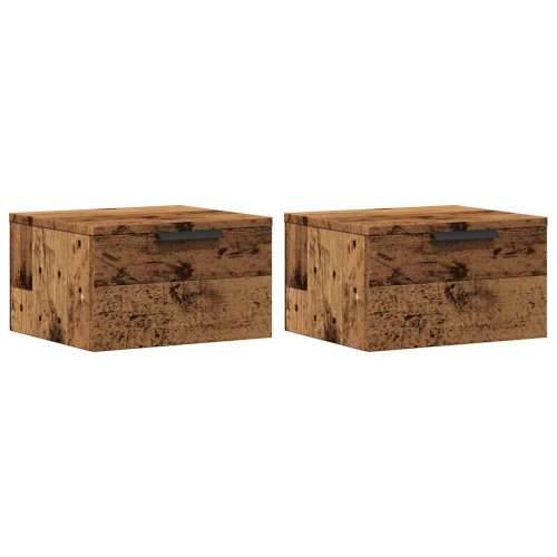 Zidni noćni ormarići 2 kom Staro drvo 34x30x20 cm - Staro drvo 2 Cijena