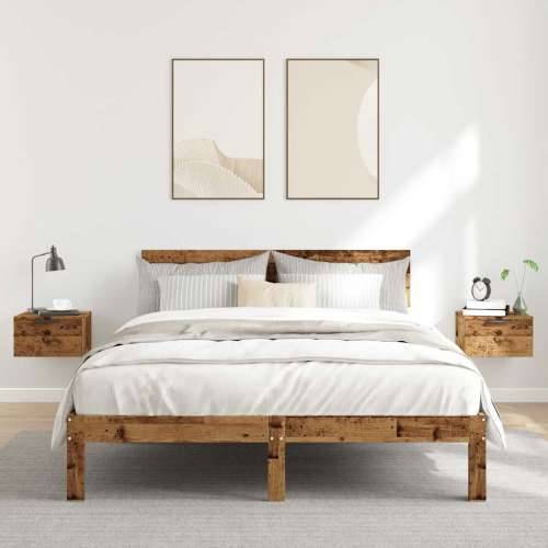 Zidni noćni ormarići 2 kom Staro drvo 34x30x20 cm - Staro drvo 2 Cijena