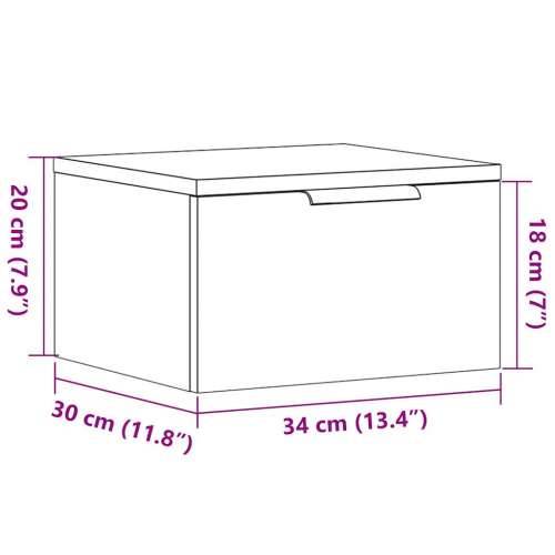 Zidni noćni ormarići 2 kom Staro drvo 34x30x20 cm - Staro drvo 2 Cijena