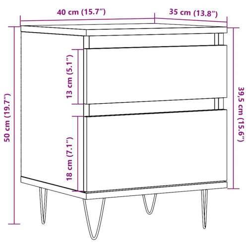 Noćni ormarići 2 kom Staro drvo 40x35x50 cm Konstruirano drvo - Staro drvo 2 Cijena