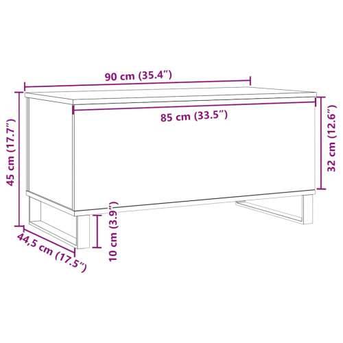 Stol za kavu Artisan hrast 90x44,5x45 cm izrađeno drvo - hrast artisan 1 Cijena