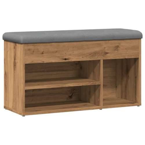 Klupa za cipele obrtnički hrast 82x32x45,5 cm izrađeno drvo - hrast artisan Cijena