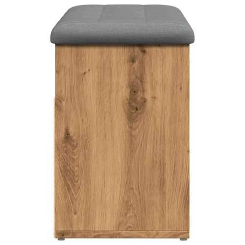 Klupa za cipele obrtnički hrast 82x32x45,5 cm izrađeno drvo - hrast artisan Cijena