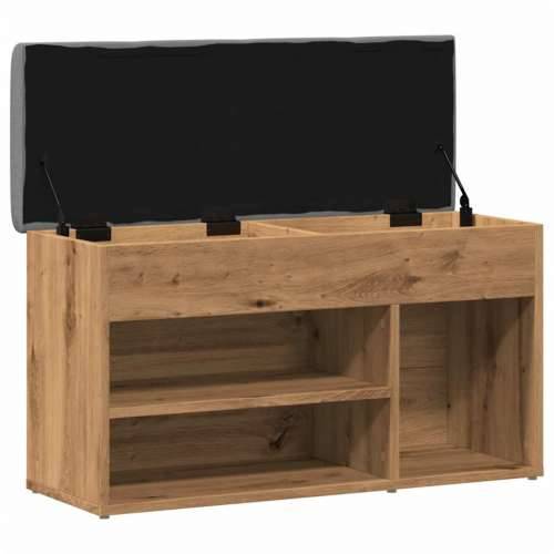 Klupa za cipele obrtnički hrast 82x32x45,5 cm izrađeno drvo - hrast artisan Cijena