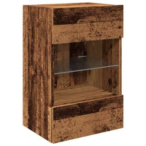 TV zidni ormarići s LED svjetlima 2 kom Staro drvo 40x30x60,5cm - Staro drvo 2 40 cm Cijena