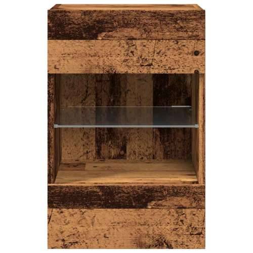 TV zidni ormarići s LED svjetlima 2 kom Staro drvo 40x30x60,5cm - Staro drvo 2 40 cm Cijena