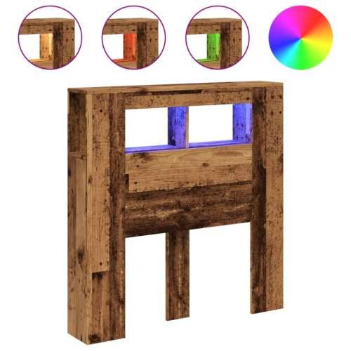 LED uzglavlje staro drvo 100x18,5x103,5 cm izrađeno drvo - Staro drvo 100 x 103.5 cm 1 Cijena
