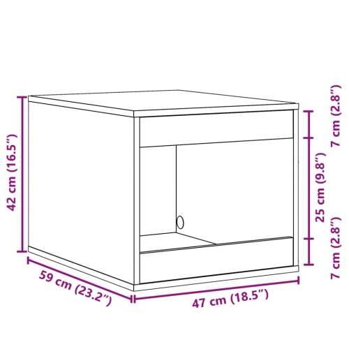 Kutija za mačji pijesak dimljeni hrast 47x59x42 cm - Dimljeni hrast Cijena