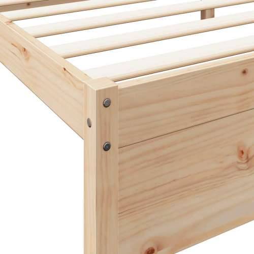 Krevet s regalom za knjige bez madraca 200 x 200 cm od borovine - Prirodna 200 x 200 cm Cijena