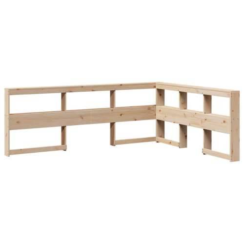 Krevet s regalom za knjige bez madraca 150 x 200 cm od borovine - Prirodna 150 x 200 cm Cijena