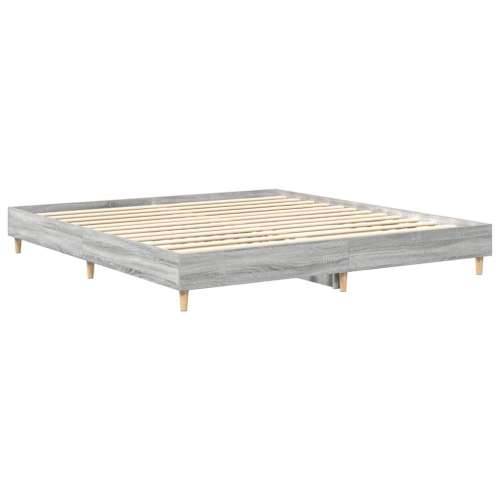 Okvir kreveta bez madraca 200x200 cm od konstruiranog drva - Sivi hrast sonoma 200 x 200 cm Cijena