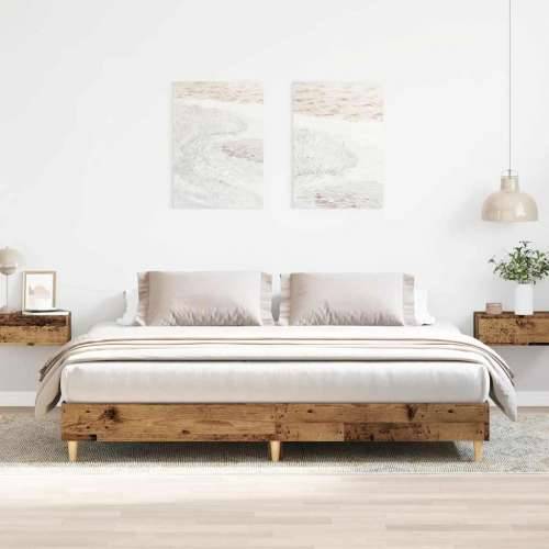 Okvir kreveta bez madraca staro drvo 200x200 cm - Staro drvo 200 x 200 cm Cijena