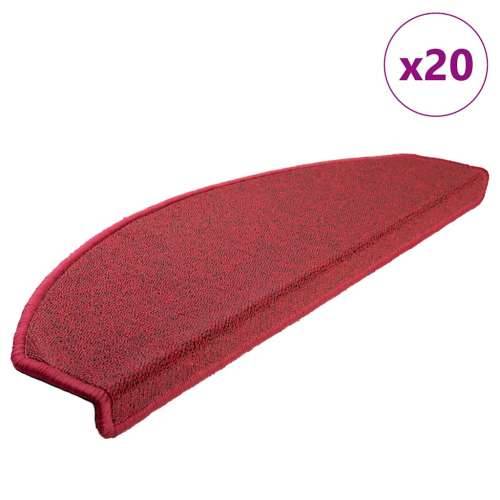 Otirači za stepenice 20 kom Bordeaux crveni 65x24x4 cm - Bordo crvena 65 x 24 x 4 cm 20 Cijena