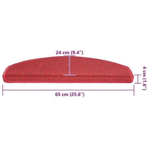 Otirači za stepenice 20 kom Bordeaux crveni 65x24x4 cm - Bordo crvena 65 x 24 x 4 cm 20 Cijena