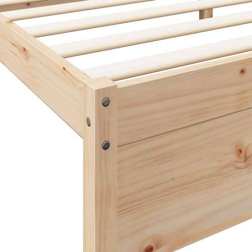 Krevet s regalom za knjige bez madraca 90x200 cm od borovine - Prirodna 90 x 200 cm Cijena
