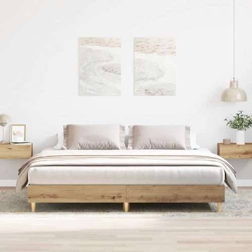 Okvir kreveta bez madraca boja hrasta artisan 200x200 cm - artisian oak 200 x 200 cm Cijena