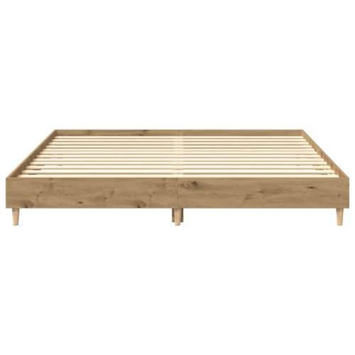Okvir kreveta bez madraca boja hrasta artisan 200x200 cm - artisian oak 200 x 200 cm Cijena