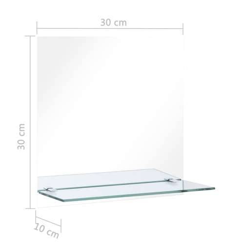 Zidno ogledalo s policom 30 x 30 cm od kaljenog stakla - 30 x 30 cm 1 Pravokutno Cijena