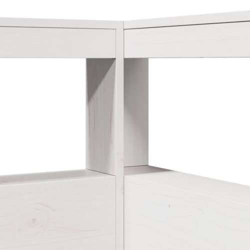 Krevet s regalom za knjige bez madraca 160x200 cm od borovine - Prirodna 160 x 200 cm Cijena