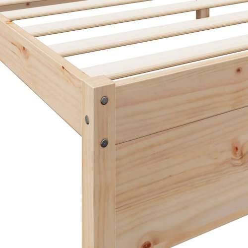 Krevet s regalom za knjige bez madraca 140x190 cm od borovine - Prirodna 140 x 190 cm Cijena