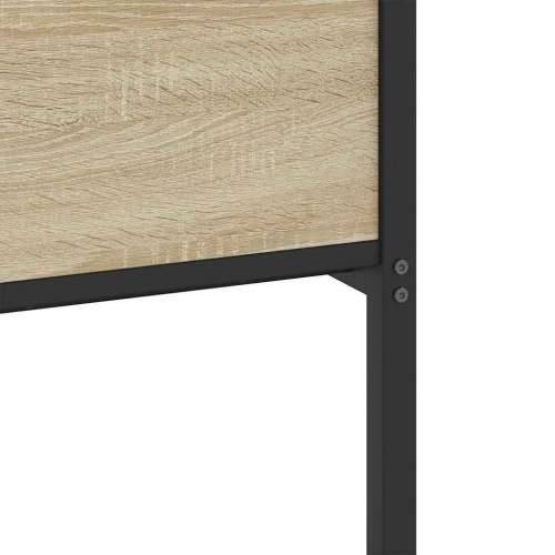 Metalni okvir kreveta bez madraca boja hrasta sonome 193x203 cm - sonoma hrast 193 x 203 cm s uzglavljem i visokim podnožjem Cijena