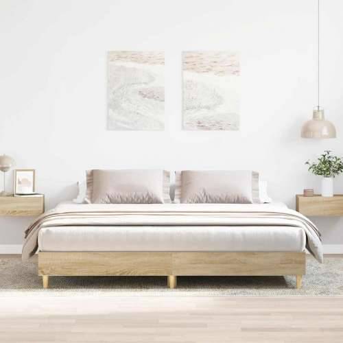 Okvir kreveta bez madraca 200x200 cm od konstruiranog drva - sonoma hrast 200 x 200 cm Cijena