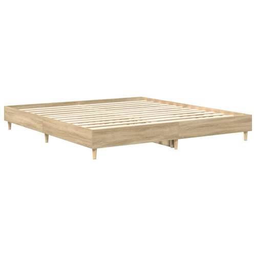 Okvir kreveta bez madraca 200x200 cm od konstruiranog drva - sonoma hrast 200 x 200 cm Cijena