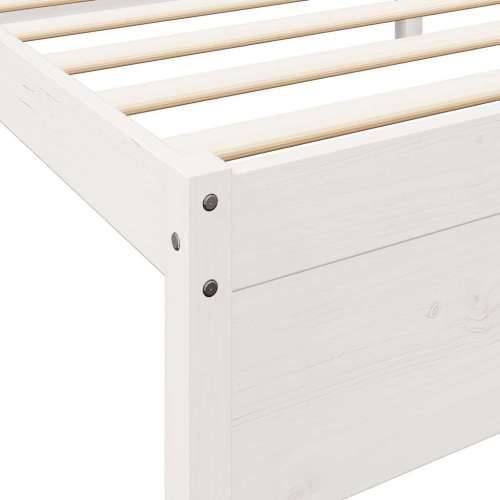 Krevet s regalom z knjige bez madraca bijeli 140x190cm borovina - Bijela 140 x 190 cm Cijena