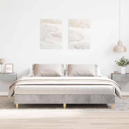 Okvir kreveta bez madraca 200x200 cm od konstruiranog drva - Beton siva 200 x 200 cm Cijena