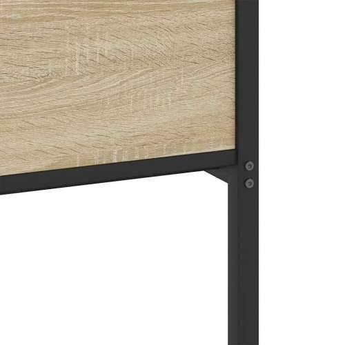 Okvir kreveta bez madraca boja hrasta sonome 150x200 cm drveni - sonoma hrast 150 x 200 cm s uzglavljem i visokim podnožjem Cijena