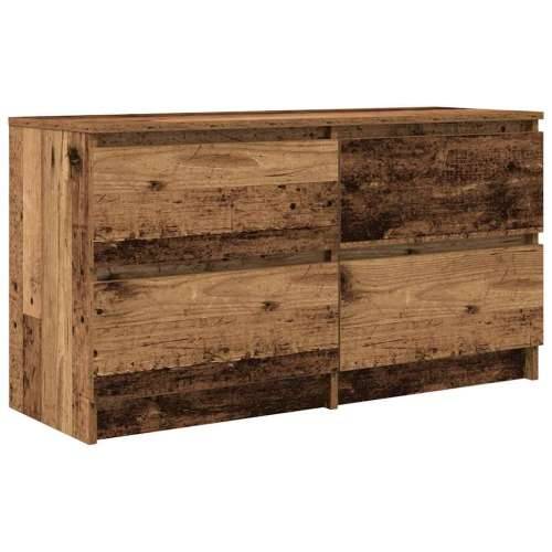 TV ormarić boja starog drva 100x35x54 cm konstruirano drvo - Staro drvo 1 100 cm (4 ladice) Cijena