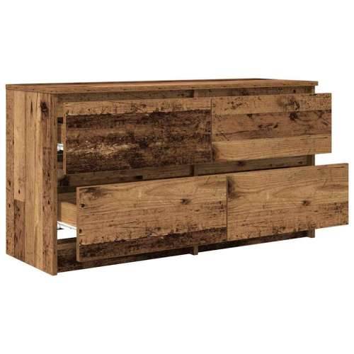 TV ormarić boja starog drva 100x35x54 cm konstruirano drvo - Staro drvo 1 100 cm (4 ladice) Cijena