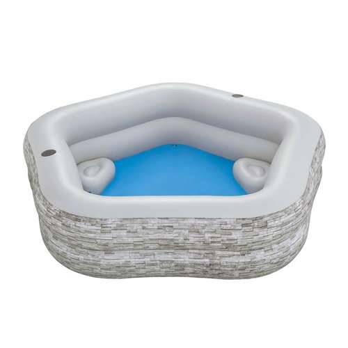 Bazen na napuhavanje Bestway Siva 213 x 206 x 53 cm Cijena