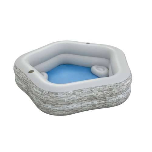 Bazen na napuhavanje Bestway Siva 213 x 206 x 53 cm Cijena