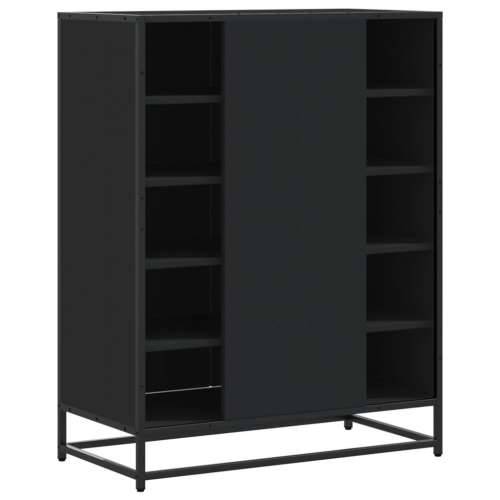 Ormarić za cipele crni 75x38x97,5 cm Konstruirano drvo i metal - Crna 1 Cijena